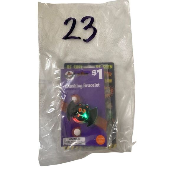 Trick Or Treating Light Reflector Flashing Bat Bracelet - Picture 8 of 9